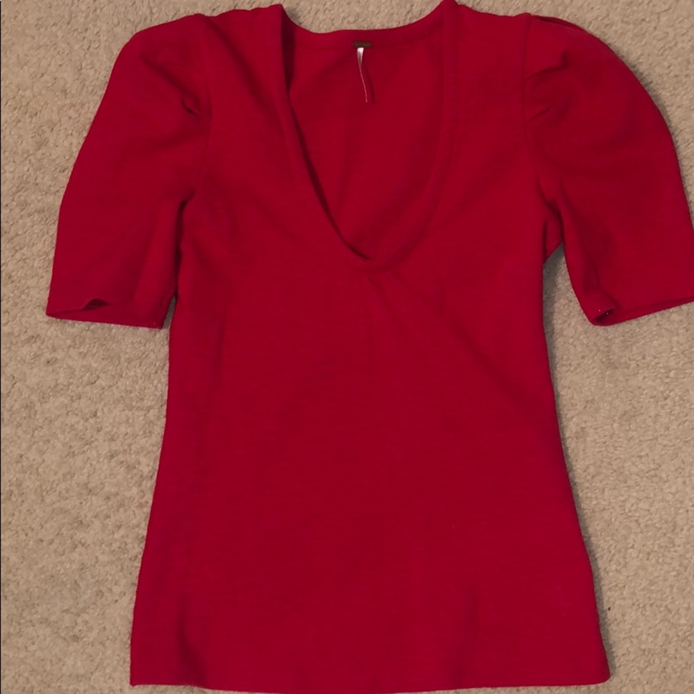 Free People Red Top